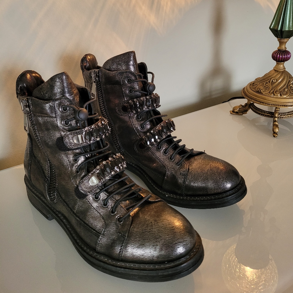 275 Central Brand Womens Boots BlackPewter Size 41